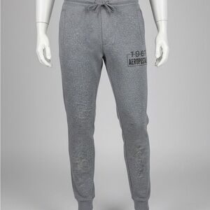 Aeropostale 1987 Gray Jogger Sweatpants Men’s M Drawstring Athleisure